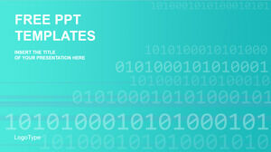 Binary Code Blue PowerPoint Templates