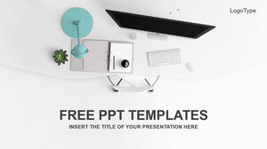 Office Background PowerPoint Template for work plan