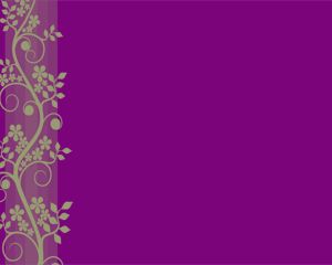 Violet Flower Power Point Template