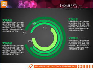 11 moderna verde simples achatada PPT gráfico de download