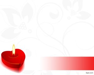 Candle of Love PowerPoint Template