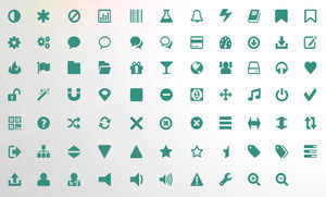 130 iconos vectoriales plano verde PPT material de iconos