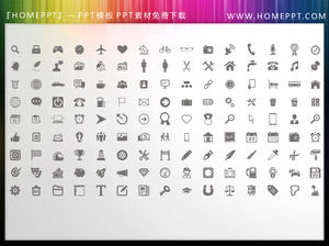 135 gray vector business PPT icon material download