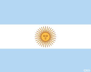 Flag din Argentina PowerPoint