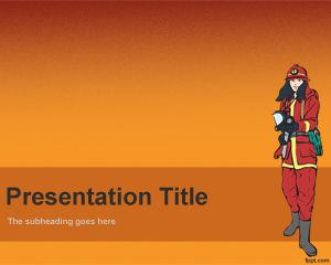 Strażak PowerPoint Template