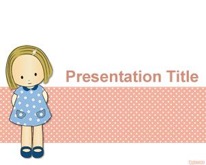 Enfance innocence PowerPoint Template