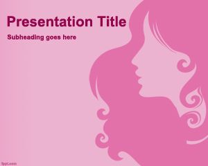 Beauty Lady Powerpoint-Vorlage