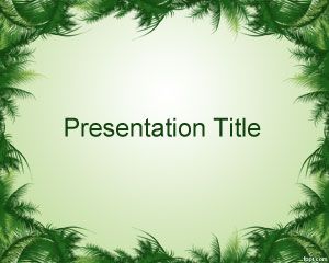 Листья рамки Шаблон PowerPoint