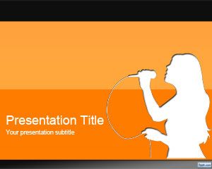 Template Laranja Karaoke PowerPoint