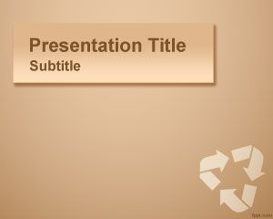 Template cartone Riciclaggio PowerPoint
