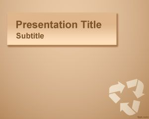 Шаблон Картонные Переработка PowerPoint