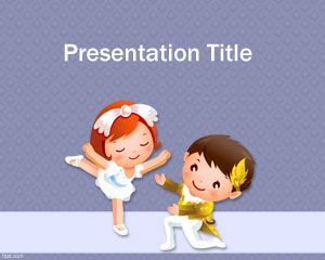 Plantilla de PowerPoint Baile de dibujos animados