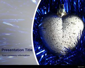 Silver Heart PowerPoint Template