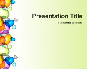 PowerPoint Şablonları çizimler Kalpler