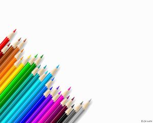 Renkli Kalemler PowerPoint Şablon