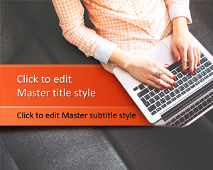 Free Working On Computer PowerPoint Template