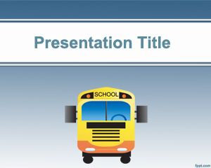 Plantilla del autobús escolar PowerPoint