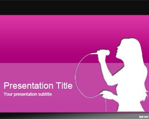 Modello viola Karaoke PowerPoint