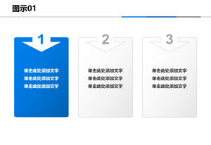 Gráfico de PPT de negócios de 19 páginas azul minimalista