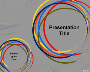 Círculos de cor modelo do PowerPoint