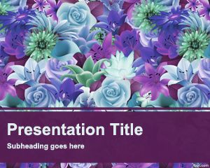 Template Flower Garden PowerPoint