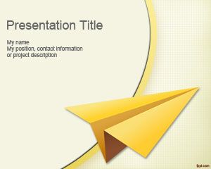 Plantilla de aviones de papel PowerPoint