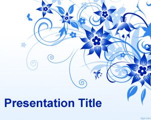 ดอกไม้ PowerPoint เทมเพลตการนำเสนอ