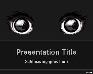 Шаблон Dark Eyes PowerPoint животных