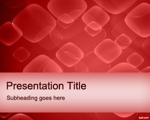 Las células rojas plantilla de PowerPoint