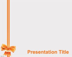 Orange Bow PowerPoint Template