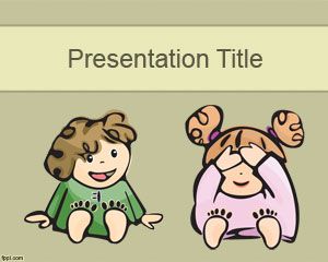 Szablon Peekaboo dziecka PowerPoint