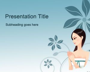 Slim Girl PowerPoint Template