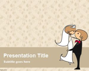 Modelo dos cartões de PowerPoint casamento