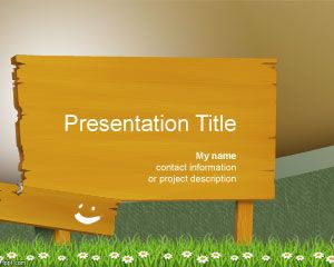 Legno cartellone modello di PowerPoint