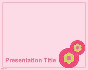 Crochet Flower Bouton PowerPoint Template