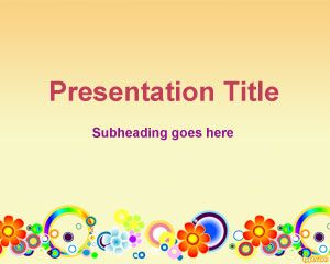 แม่แบบ PowerPoint ดอกไม้ฤดูใบไม้ผลิ