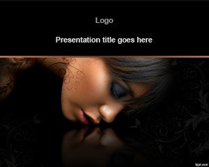 Modello di bellezza Lady PowerPoint