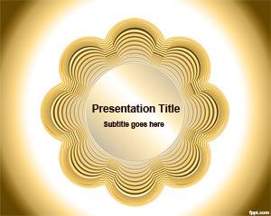 الأصفر قالب زهرة لبرنامج PowerPoint