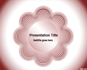 Red Flower Template for PowerPoint