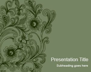 Vintage Swirls Template PowerPoint