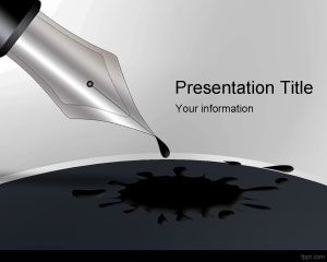 Format Black Ink Pen PowerPoint