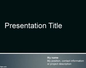 Template for PowerPoint