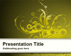 Sarı Kıvırcık Sprout PowerPoint Şablon