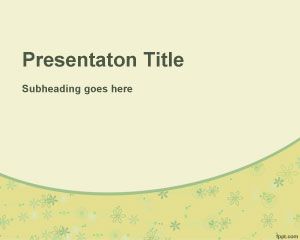 Sarı Çiçek PowerPoint Şablon