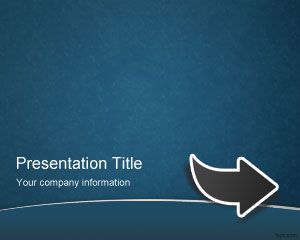 Template Blue Arrow PowerPoint