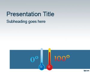Kimya Termometre PowerPoint Şablon