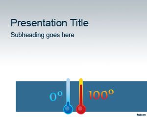 Plantilla de la química termómetro PowerPoint