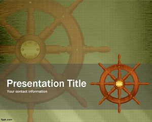 Wheel PowerPoint Template de navire