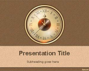 Modèle Old Clock PowerPoint