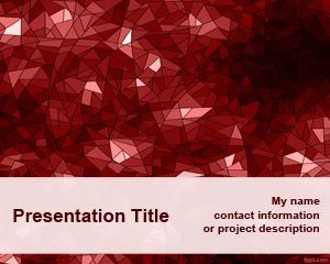 เทมเพลตแดง Kaleidoscope PowerPoint